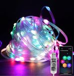 YOSION 100 LED Fairy String Lights, Christmas Lights by USB Powered APP Control, Color Changing Music Sync for Halloween,Party,Wedding,Xmas Tree Decor