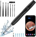 Ear Wax Removal Kit Ear Camera,Wolady 1080P FHD Earwax Remover Tool IP64 Waterproof,Wireless Ear Otoscope with 6 LED Lights,3.6mm Portable Visual Ear Cleaner for iPhone iPad Android Smart Phones