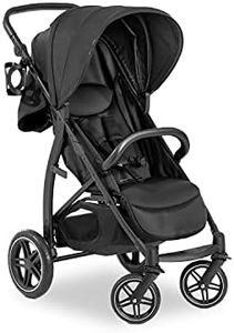 hauck Buggy Rapid 4D für Kinder ab Geburt bis 22 kg mit Liegefunktion, Gummireifen, Getränkehalter, UPF 50+, Klein Zusammenklappbar, XL Korb bis 3 kg (Black)