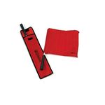 Tandem Sport Red Linesman Flag Elite with Golf Grip Handles, Set of 2 with Carrying Bag