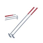 FUNGREEN Golf 2PCS/Pack Two-Way Putter Club for Right or Left Handed Golfers Foldable Alloy Rod Head Kids Adults Golf Putter - 34" Length (Red)