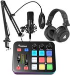 MAONO USB XLR Condenser Microphone Set: PC Computer Podcast Cardioid Metal Mic Kit with Software for Recording, Studio, Singing, YouTube (A04 Gen2+G1 Neo+MH601)