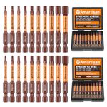 Amartisan 20-Piece Hex Head Allen Wrench Drill Bit Set, Metric and SAE S2 Steel Hex Bits Set, Magnetic Tips, 2.3" Long With Storage box.