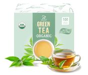 Soeos Organic Green Tea, 100 Tea Bags, 6.3 oz, Premium, Fresh and Healthy Green Tea.