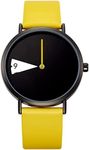 SHENGKE Creative Watch Ultra-Thin Strap Casual Fashion Quartz Minimalist Watch Yellow