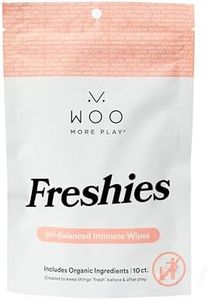 Woo More Play Freshies: All-Natural Feminine Intimacy Towelette Wipes with Coconut Oil and Aloe Vera, Promotes Feminine Health & Helps Alleviate Irritation - Vegan and Cruelty Free, 10ct