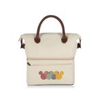 PICNIC TIME Urban, Cooler Tote, Insulated Lunch Bag, 9.8 x 5.5 x 10.1, Disney Mickey - Beige with Brown Accents