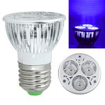 EBILUN UV Ultraviolet Purple Light Bulb, 3W E27 Purple Light LED Bulb Lamp 85-265V/12V 1pcs