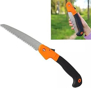 JIALTO Branch Saws, Hand Saw, Outdoor Hacksaws, Saw Blade Length 18 cm Saw Blade Made of Steel, Saw for Patio Repair Travel Camps, 39 cm Folding Saw (Orange)