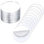 30 Pieces 4 Inch Thick 2mm Clear Circle Acrylic Ornaments Ornament Rounds Sheet Plexiglass Disc Blanks Transparent Round Sign for DIY Crafts Picture Frame Painting Projects Supplies