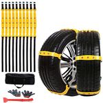 SuBleer Snow Chains for Car Tires, Tire Blocks for Cars, Snow Chains Emergency Anti-Slip Tire Chain for SUV Car Trucks Lawn Tractor 10 Pcs Set