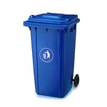 Panana 3 COLORS 240L Wheelie Bin Large Recycling Council Size Outdoor Rubbish Rubber Wheel Bins for Trash and Rubbish(Blue)