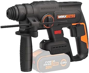Martillo ligero 20V Worx | PowerShare | WX381.9 | No incluye batería ni cargador | SDS-Plus motor sin escobillas | Caja de cartón | 3 posiciones de perforado y demolición