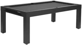 CORNILLEAU Classic Outdoor Billiard Table (Black) - 7ft Convertible Pool Table to Dining Table - Weatherproof & Durable - Includes Accessories - Made in France - Wood Dinner top