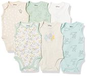 Amazon Essentials Disney | Star Wars | Princess Baby Girls' Sleeveless Bodysuits, Pack of 6, Bambi Nature, Premature