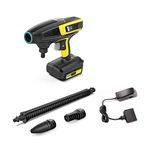 Kärcher KHB 6 Pressure Washer Battery Set (Battery: 18 V / 2.5 Ah, Pressure: 24 bar, Flat Jet Nozzle, Rotor Nozzle, Quick Connect, Garden Hose Connection A3/4 Inch, Weight: 1.3 kg)