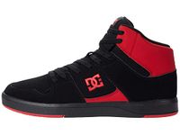 DC Men's Shoes Cure High Skate, Black/Black/Red, 10