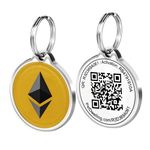 Pet Dwelling Symbols QR Code Pet ID Tag for Dogs & Cats - Easy Scan, Instant Online Profile Access, Real-Time Scan Location Alerts(Elite.ETH)