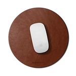 DailyObjects Orb Mouse Pad | Extended for Laptop, for PC, and Wireless Mouse | Handcrafted | Anti-Slip, Anti-Skid | Large Premium Vegan Leather Finish for Home, Office, Gaming - Tan