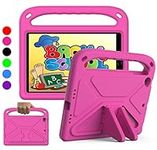 iPad Mini Case, Grand Sky Super Lightweight Shockproof Kids Safe Built-in Handle and Foldable Kickstand EVA Cover Case for iPad Mini 1/2/3/4/5-Rose