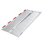 LIEKUMM Wheelchair Ramps, 150Lx71.5W Folding Aluminium Ramps for Wheelchairs, Portable Disabled Ramps for Steps,Stairs,Handicaps,Doorways, 300KG Capacity