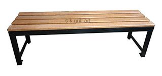 s k grill art 3-Seater Bench for Office Visitors – Indoor/Outdoor Garden Sitting (FRP Seat with Metal Frame)