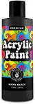 Black Acrylic Paint Premium Colors Paint Acrylic | Art Paints for Canvas and Outdoor Painting 8oz 236ml Bottle Mars Black