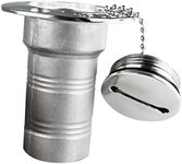 Salty Reef Marine Hardware Boat Deck Fuel Fill/Filler with Key Cap -2"- Diesel or Gas Marine Grade 316 Stainless Steel