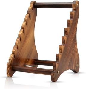 Biobasedon Knife Block, Wood Fixed Blade Knife Collection Display Stand Holder, Knife Holder Knife Wooden Display Case for Fixed Knife Series Display, Maximum 8 Knives