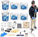ArmorPoxy Polyaspartic Floor Coating Kit - 21Pc - Fast Drying - 2 Layer - 1 Day System - Polyaspartic Garage Floor Coating Kit - for Indoor, Outdoor, Automotive, Balcony - 500 Sq Ft - Desert Tan