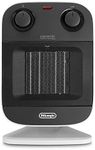 De'Longhi Bend Line, Ceramic Fan Heater 2kw, Manual room thermostate dial, 2 power settings, For Rooms up to 60m3, HFX60c20, Black and White