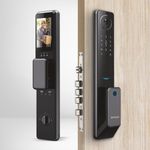 Denler DL10v2 Smart Door Lock, Dual Batteries Digital Door Lock, Anytime Video & Unlock Using App, Fingerprint Lock, RFID Card, PIN, Manual Key Access 3 Years Warranty