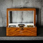 Royal Craft Expertise Watch Box, Watch Case for Men Women with Large Glass Lid, Wooden Watch Display Storage Box with 3 - Slots, Indian Rosewood Mens Watch Box Organizer for Valentines Day