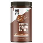 MuscleBlaze High Protein Peanut Butter With Pea Protein & Whey Protein Concentrate, Crunchy, 27 G Protein, Dark Chocolate Spread, 750 Gram