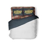 Camco Life is Better at The Campsite Bed Sheet Set | for RV King-Size Beds | Made Entirely of Polyester & Machine Washable | Features a Red Plaid My Happy Place Vintage-Inspired Look (53118)