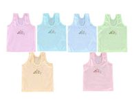 KRIDAY Baby Boy's & Baby Girl's Regular Fit Vest (Pack of 6) (ZR-301-78-L_Multicolored_6-12 Months)