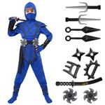 Spooktacular Creations Ninja Dragon Costume Outfit Set for Kids Halloween Dress Up Party, Carnival Costume