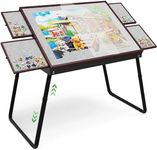 Jigsaw Puzzle Table 1500pcs,Adjustable Five Up Angles and Two Height Puzzle Tables with Drawers,Jigsaw Puzzle Board with Cover,Puzzle Tables for Adults