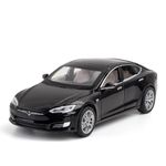 Invite Enterprise Exclusive 1:32 Diecast Model Alloy Tesla S Alloy Metal Pull Back With 6 Openable Doors & Sound Light Auto Toy Car For Kids Best Gift Toys For Kids Boys?Colors As Per Stock?