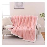 Butterthief Cozy Super Soft Warm Double Layered Kids Sherpa Blanket All Season Baby Blanket for Winter Toddlers Boys & Girls 1-6 Years (Size -100 x 150cm) (Baby Pink)