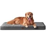 EHEYCIGA Orthopedic Extra Large Dog Bed Mattress XL with Removable Washable Cover for Crate, Grey, 112x81x9cm