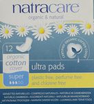 Natracare Organic Cotton Ultra Pad With Wings Super 12 Pads (Pack of 4)