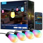 Govee S14 Bulb Outdoor String Lights 2, 48ft Smart RGBIC Warm White Patio Lights with 15 LED Bulbs, 111 Scene Modes for Courtyard, Upgraded IP66 Compatible with Alexa, Google, Matter, APP Control