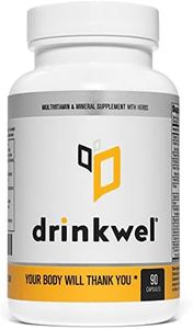 Drinkwel for Hangovers, Liver Support & Detox Multivitamin, 90 Count (Pack of 1)