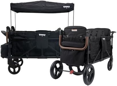 Keenz XC EVO Luxury Comfort Stroller Wagon | Foldable 6 Passenger with Adjustable Canopy |Black