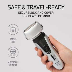 Panasonic Men’s 4-Blade Wet & Dry Electric Shaver – Flexible Head, Silver
