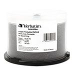 Verbatim DVD-R 4.7GB 16X DataLifePlus White Inkjet Printable Surface, Hub Printable - 50pk Spindle