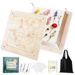 MeRGBWLife Flower Press Kit, Craft Kits 11"x11" 10 Layers Wooden Flowers Pressing Kit for Crafts Pressed Flowers and Plant for DIY Art, Preservation for Bookmark Frame Wedding Flower Drying
