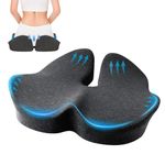 Leikedun 2024 NewLarge Seat Cushion,100% Memory Foam Coccyx Cushion Pressure Relief for Hip, Tailbone, Sciatica, Ergonomic Seat Cushion for Office Chair, Wheelchair, Car Seat