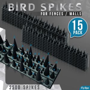 Fly-Bye Anti Bird Spikes, 6m Deterrent Strip for Outdoor Use